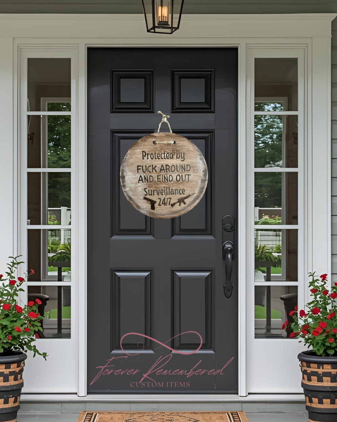 “F**k Around and Find Out” Wooden Door Hanger